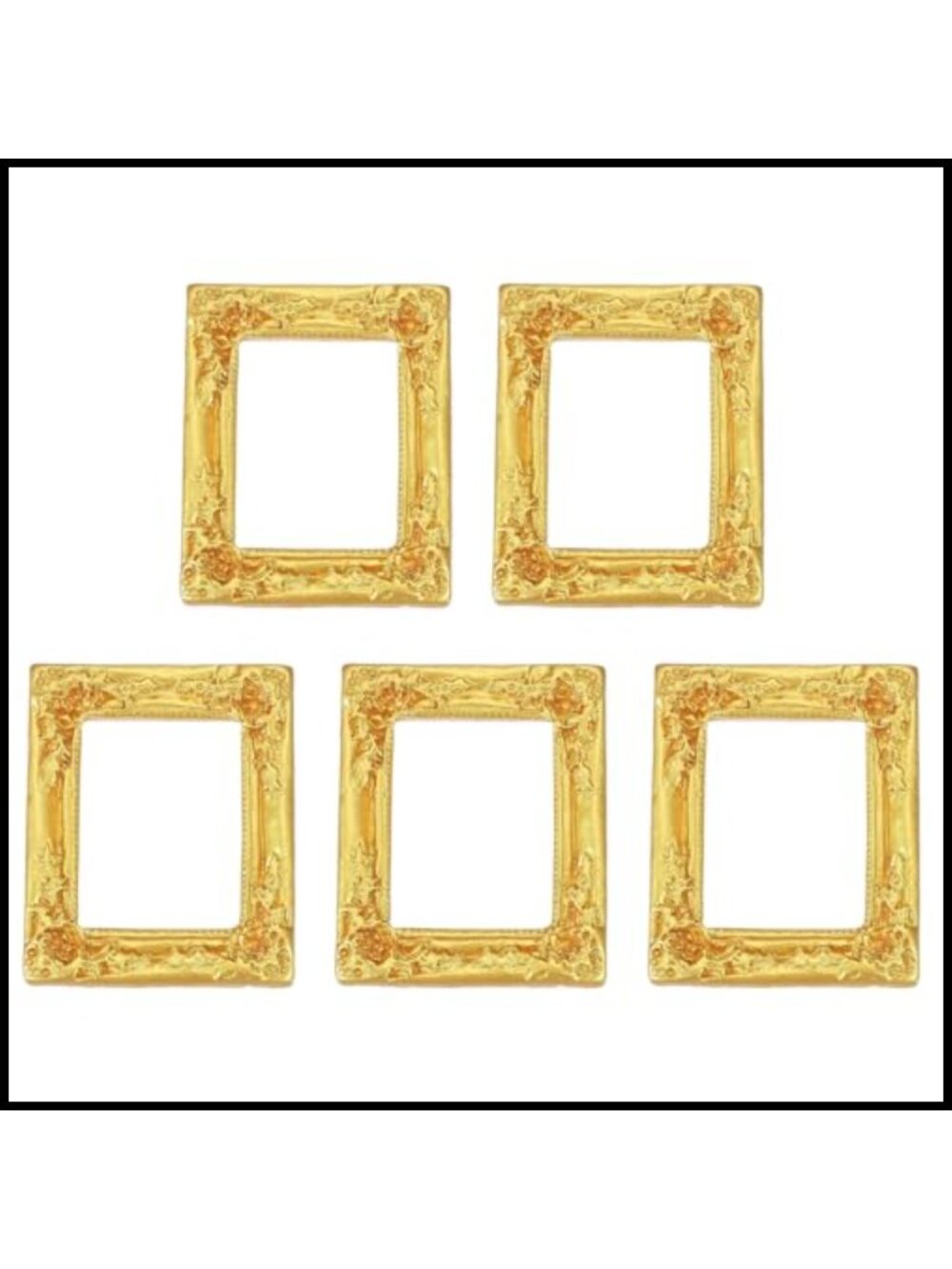 5pc Mini Resin Vintage Picture Frames Jewelry Display DIY Photography Decor